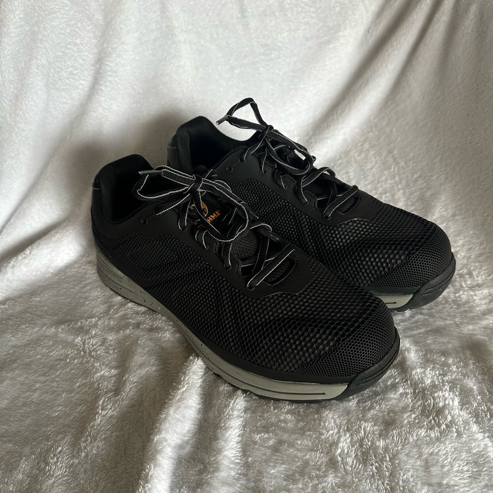 Brahma steel toe Men's Black Mesh Sneakers with Gray Accents